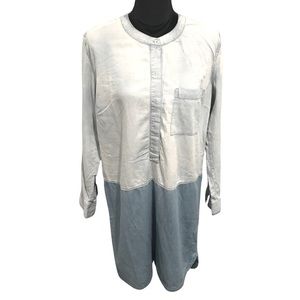 Old Navy Two Toned Denim Shirt Dress